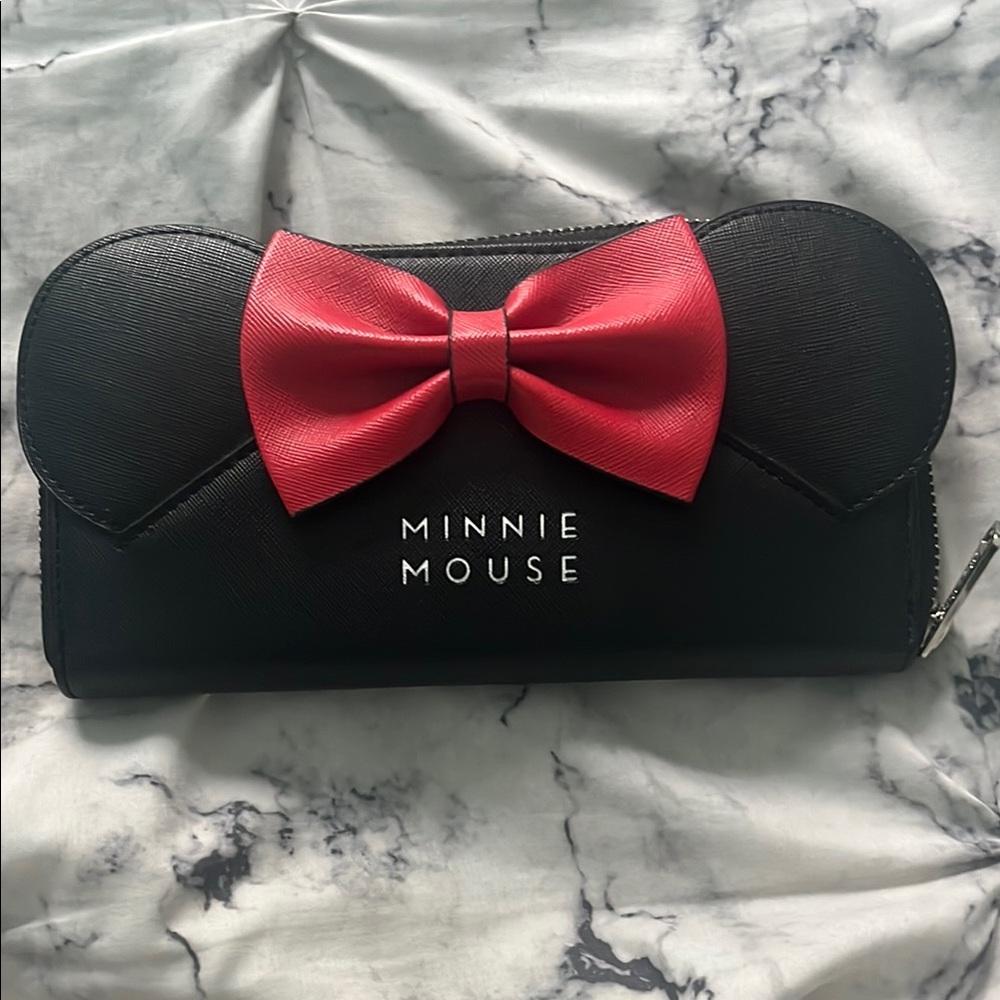 Disney Black Wallet with Silver Accents